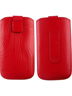 VOLTE-TEL LEATHER VELCRO LOOP ΘΗΚΗ ΠΟΥΓΚΙ SOFTCASE "S" RED XXL