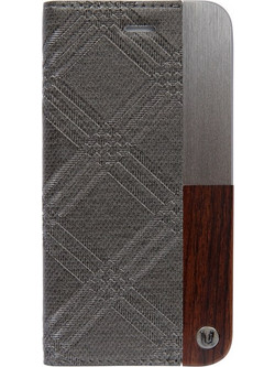 Uunique Book Case iPhone 7/8 Hard Shell - Trinity Emboss Grey