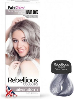 PaintGlow Rebellious Colours Silver Storm Ημιμόνιμη Βαφή Μαλλιών Χωρίς Αμμωνία 70ml