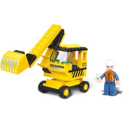 SLUBAN Τουβλάκια Town, Excavator M38-B0176, 62τμχ