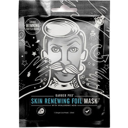 Barber Pro Skin Renewing Foil Κρεμώδης Μάσκα Προσώπου για Ενυδάτωση με Υαλουρονικό 1τμχ