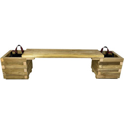 Παγκάκι γλάστρες σετ 150x30x36cm-Tesias Group