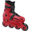 Roces Orlando 4.0 Set Inline Αυξομειούμενα Rollers Ενηλίκων Μαύρα Κόκκινα