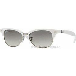 Ray-Ban RB4132 671/32 Γυναικεία Γυαλιά Ηλίου Aviator Κοκάλινα Λευκά με Μαύρο Degradee Φακό
