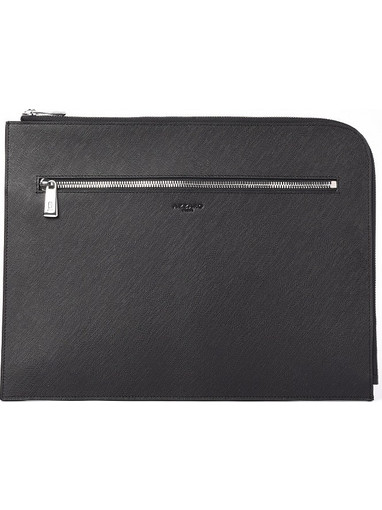 AZZARO Φάκελος εγγράφων Α4 σε μαύρο δέρμα saffiano SAF95EU - 22999-4-01