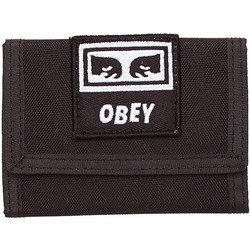 ΠΟΡΤΟΦΟΛΙ OBEY TAKEOVER TRI FOLD 100010122 ΜΑΥΡΟ