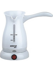 Mistral Plus NE-201 Ηλεκτρικό Μπρίκι 450W 250ml Λευκό