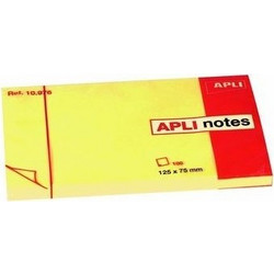 Αυτοκόλλητα χαρτάκια Apli 125x75mm κίτρινα Κίτρινο