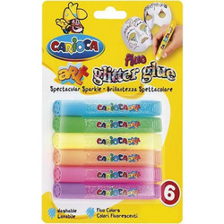 Carioca Glitter Fluo Glue Κόλλα Σε Στυλό 6x10,5 ml