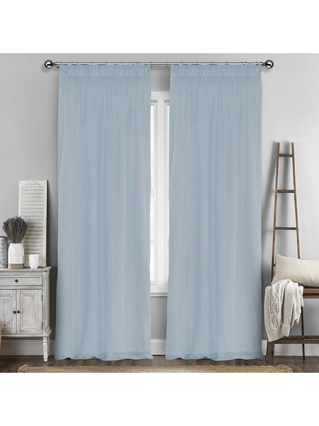 Lino Home Κουρτίνα με Τρέσα 145x295 Line 601 Ciel