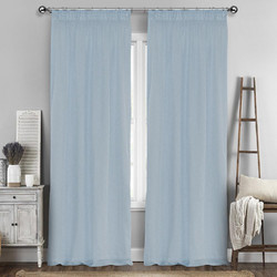 Lino Home Κουρτίνα με Τρέσα 145x295 Line 601 Ciel