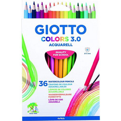 Giotto Colors 3.0 Acquarell Ξυλομπογιές Ακουαρέλας Σετ 36τμχ