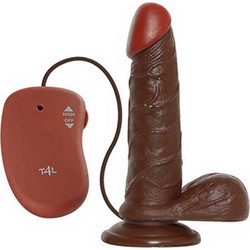 Toyz4lovers Real Rapture Natural Living Earth Flavour Ρεαλιστικός Δονητής για Ζευγάρια με Τηλεχειριστήριο 16.5cm Καφέ