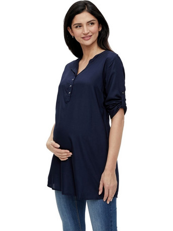 Πουκαμίσα tunic εγκυμοσύνης μπλε navy 20010957 Mamalicious