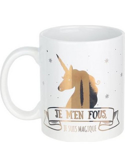 Κεραμική Κούπα χωρητικότητα 350ml με σχέδιο Unicorn, 11.6x8x9.50cm Χρυσό Unicorn