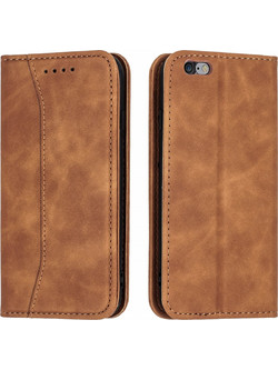 Bodycell Book Case Θήκη Πορτοφόλι Brown (iPhone 6s / 6)