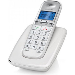 Motorola S3001 Ασύρματο Τηλέφωνο με Ανοιχτή Ακρόαση για Ηλικιωμένους Λευκό