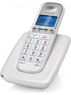 Motorola S3001 Ασύρματο Τηλέφωνο με Ανοιχτή Ακρόαση για Ηλικιωμένους Λευκό