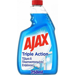Ajax Triple Action Υγρό Τζαμιών Ανταλλακτικό 750ml