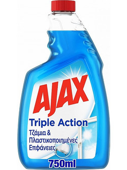 Ajax Triple Action Υγρό Τζαμιών Ανταλλακτικό 750ml