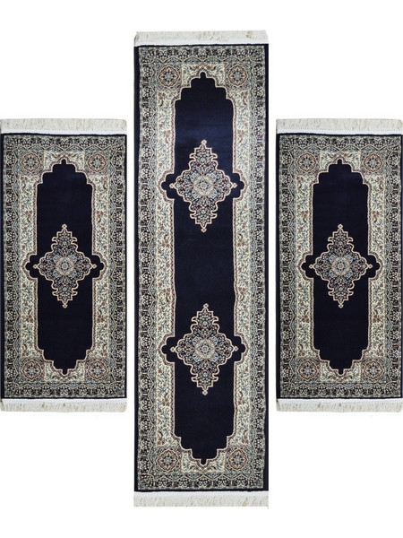 Σετ Κρεβατοκάμαρας 3Τμχ. Qom Blue Barok ΣΕΤ (2 70x150 & 70x230) Μαλλί