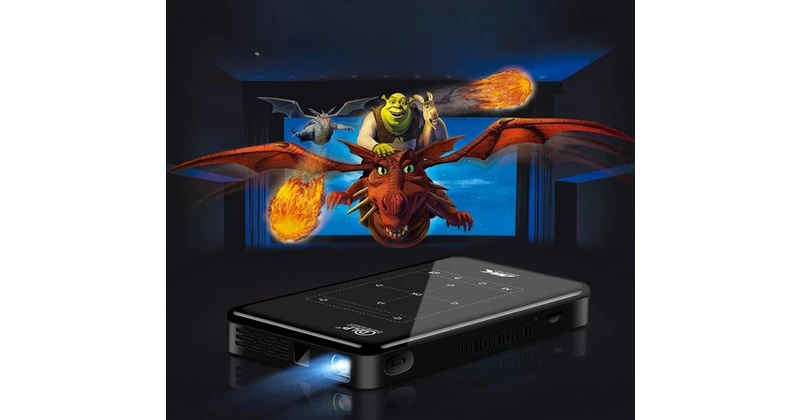 P09 Portable 4K Ultra HD DLP Mini Smart Projector with Infrared Remote  Control, Amlogic S905X 4-Core A53 up to 1.5GHz Android 6.0, 1GB+8GB,  Support 2.4G/5G WiFi, Bluetooth, TF Card Durable: Buy Online