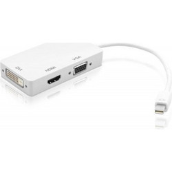Techly IADAP MDP-COMBOF12 Προσαρμογέας 3 σε 1 Mini DisplayPort (Thunderbolt) σε HDMI / DVI / VGA