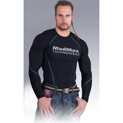 MadMax Technowear Compression Long Sleeve Top - Μακρυμάνικη Μπλούζα Συμπίεσης (Black/Green)
