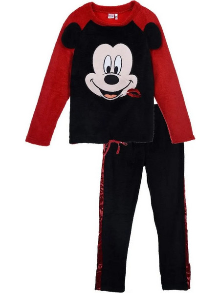 Γυναικεία fleece Πιτζάμα Mickey, Χρώμα Κόκκινο