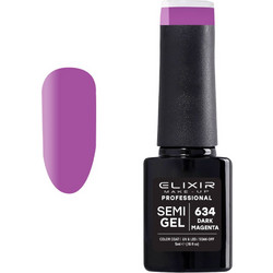 Elixir Semigel 634 Dark Magenta Ημιμόνιμο Βερνίκι Νυχιών 5ml