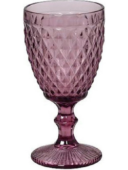 Espiel Σετ Ποτήρια Κρασιού Γυάλινα Κολωνάτα Tristar Purple 200ml 6τμχ TIR103K6