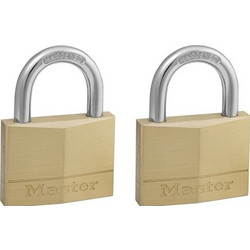 Masterlock - ΣΕΤ 2 λουκέτα μπρούτζινα 50mm με ίδιο κλειδί 150500112