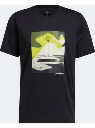Adidas Slept On Graphic Tee Ανδρικό Αθλητικό T-Shirt Μαύρο GN5155