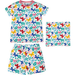 Frugi ''Butterflies'' Παιδική Πιτζάμα Βαμβακερή Καλοκαιρινή Πολύχρωμη