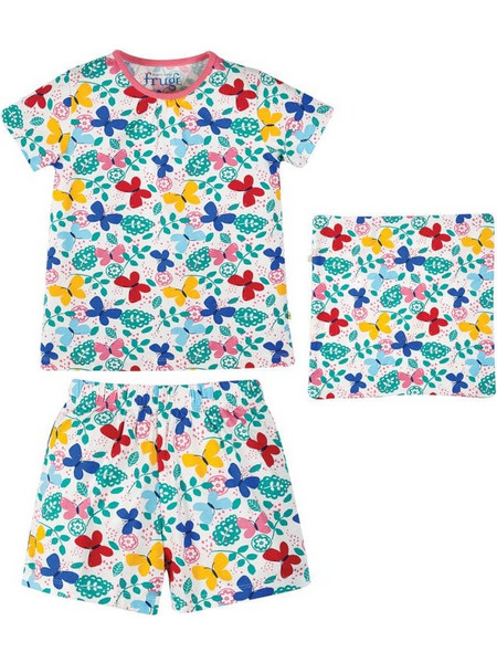 Frugi ''Butterflies'' Παιδική Πιτζάμα Βαμβακερή Καλοκαιρινή Πολύχρωμη