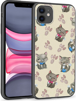 Θήκη iPhone 11 Black TPU - Cats