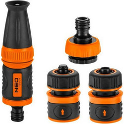 NEO TOOLS 15-710-Σετ Ακροφύσιο Ψεκασμού Λάστιχου με Συνδέσμους 1/2"