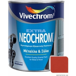 Vivechrom Neochrom Extra Βερνικόχρωμα Διαλύτου Ξύλου & Μετάλλου 80 Φουντουκί Gloss 0.75lt
