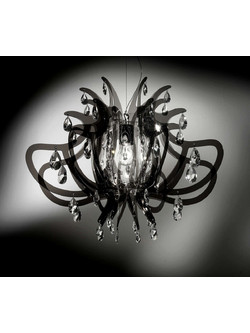 Φωτιστικό Οροφής Lillibet Black Slamp Αλουμίνιο,Πολυπροπυλένιο