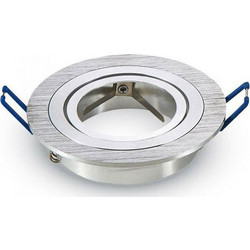 V-TAC Μεταλλικό Πλαίσιο Σποτ για GU10 9.1x9.1cm Ασημί 3600