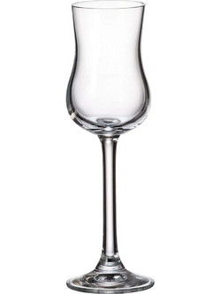 Crystal Bohemia Σετ Ποτήρια Ούζου Κρυστάλλινα Κολωνάτα Colibri 85ml 6τμχ CTB03202008