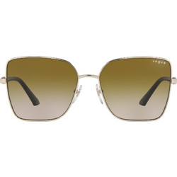 Vogue VO4199S 848/6K Γυναικεία Γυαλιά Ηλίου Τετράγωνα Μεταλλικά Χρυσά με Καφέ Degradee Φακό