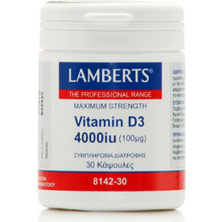 Lamberts Vitamin D3 4000iu 30 Κάψουλες