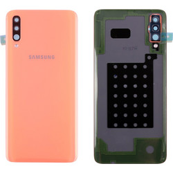 ΓΝΗΣΙΟ ΚΑΠΑΚΙ ΜΠΑΤΑΡΙΑΣ SAMSUNG A40 A405 BATTERY COVER ΜΕ CAMERA ΚΑΙ FLASH LENS CORAL ORIGINAL SERVICE PACK GH82-19406D