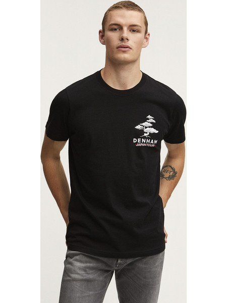 DENHAM M TREE SLIM T-SHIRT MOJ - 01220152100 BLACK