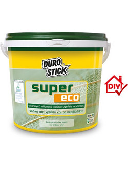 Durostick Super Eco Οικολογικό Πλαστικό Χρώμα Εσωτερικού Χώρου Λευκό 0.75lt