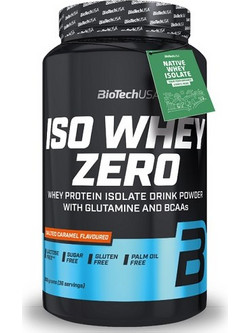 Biotech USA ISO Whey Zero Salted Caramel Πρωτεΐνη Ορού Γάλακτος Γράμμωσης Χωρίς Λακτόζη & Γλουτένη 908gr