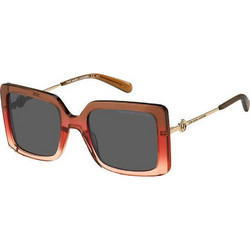 Marc Jacobs MARC 579/S 92Y/IR Γυναικεία Γυαλιά Ηλίου Ορθογώνια Κοκάλινα Μεταλλικά Χρυσά Πορτοκαλί με Μαύρο Polarized Φακό