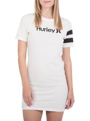 Hurley Mini Καλοκαιρινό Καθημερινό Φόρεμα Λευκό WDREU00003-M120