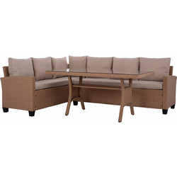 HomeMarkt Σετ Σαλόνι Κήπου Rattan 2τμχ Καφέ HM5756.02